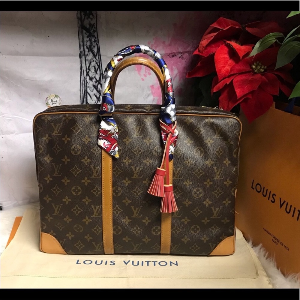 ✅Authentic Louis Vuitton Documents Porte Laptop Briefcase